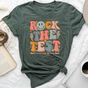 Testing For Teachers Test Day Teacher Rock The Test Bella Canvas T-shirt | Mazezy