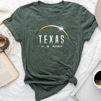 Texas Total Solar Eclipse 2024 April 8 Boys Girls Bella Canvas T-shirt - Seseable