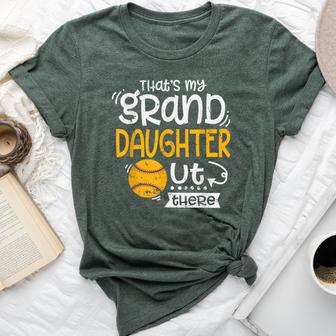 That's My Granddaughter Out There Softball Grandma For Women Bella Canvas T-shirt - Thegiftio UK
