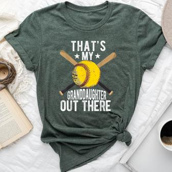 That's My Granddaughter Out There Softball Grandpa Grandma Bella Canvas T-shirt - Monsterry DE