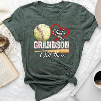 That's My Grandson Out There Baseball Grandma Mother's Day Bella Canvas T-shirt - Seseable