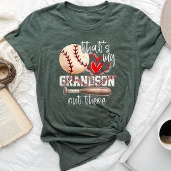 That's My Grandson Out There Baseball Grandma Bella Canvas T-shirt | Mazezy CA