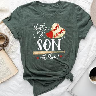 That's My Son Out There Baseball Mama Mom Bella Canvas T-shirt - Monsterry UK