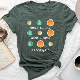 Three Eclipse To Learn Science Teacher Space Bella Canvas T-shirt - Seseable