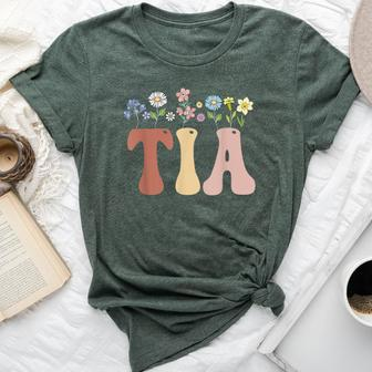Tia Wildflower Floral Tia Bella Canvas T-shirt - Monsterry