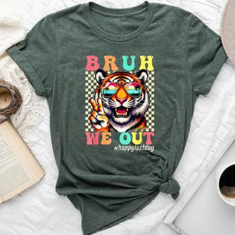 Tiger Bruh We Out Happy Last Day Of School Teacher Boy Girl Bella Canvas T-shirt - Monsterry CA