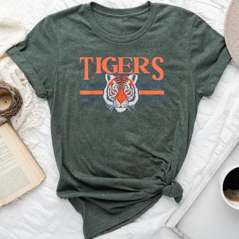 Tigers Vintage Sports Name Girls Bella Canvas T-shirt | Mazezy