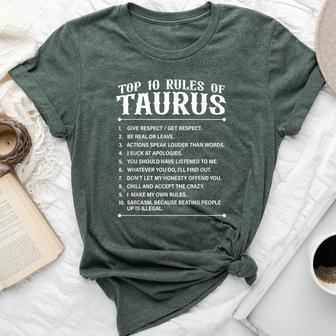Top 10 Rules Of Taurus Zodiac Sign Astrology Lover Women Bella Canvas T-shirt - Monsterry