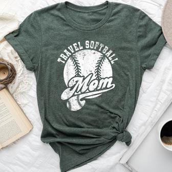 Travel Softball Mom Vintage Softball Mama Softball Player Bella Canvas T-shirt - Monsterry UK