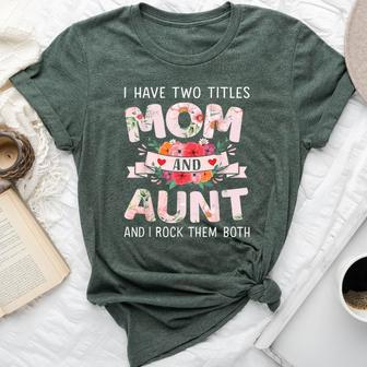 Two Titles Mom Aunt Rock For Christmas Birthday Bella Canvas T-shirt - Seseable