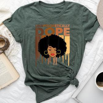 Unapologetically Dope Black History Melanin Bella Canvas T-shirt | Mazezy