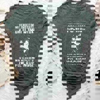 Never Underestimate An Old Woman Who Is Also Fuent In Fowl Bella Canvas T-shirt - Seseable