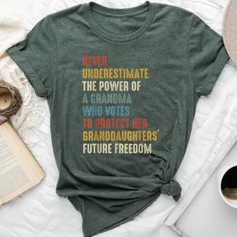 Never Underestimate The Power Of A Grandma Who Votes Bella Canvas T-shirt - Seseable