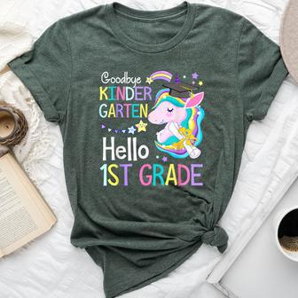 Unicorn Girl Goodbye Kindergarten Hello 1St Grade Graduation Bella Canvas T-shirt - Monsterry CA