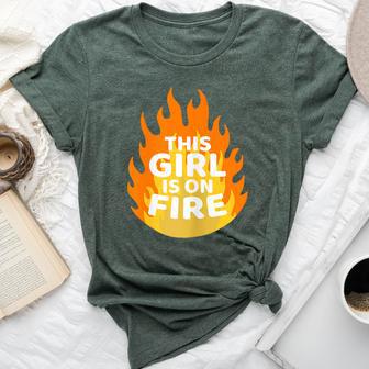 Unstoppable Flame This Girl Is On Fire Bella Canvas T-shirt - Monsterry UK