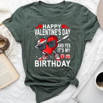 Valentine Birthday Girls Born On Valentines Day Bella Canvas T-shirt | Mazezy UK