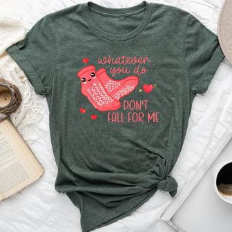 Valentine Whatever You Do Don't Fall For Me Rn Pct Cna Nurse Bella Canvas T-shirt | Mazezy