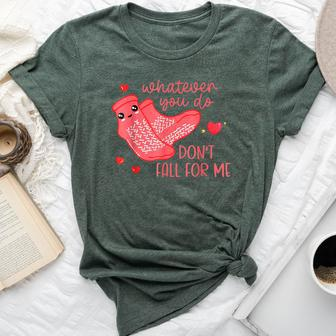 Valentine Whatever You Do Don't Fall For Me Rn Pct Cna Nurse Bella Canvas T-shirt | Seseable UK