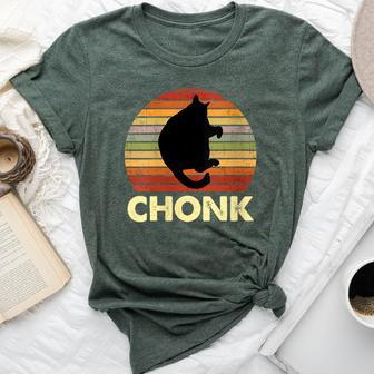 Vintage Cat Chonk For Fluffiest Cat Lover Parent Bella Canvas T-shirt - Monsterry