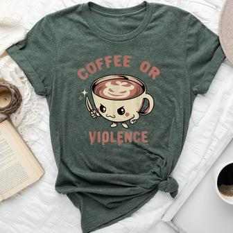 Vintage Before Coffee I Choose Violence Bella Canvas T-shirt - Monsterry UK