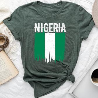 Vintage Nigeria Flag For Nigeria Nigerian Bella Canvas T-shirt - Monsterry CA