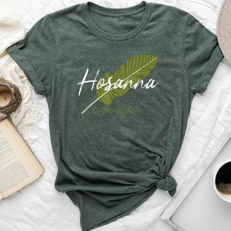 Vintage Palm Sunday Hosanna In The Highest Christian Easter Bella Canvas T-shirt - Seseable