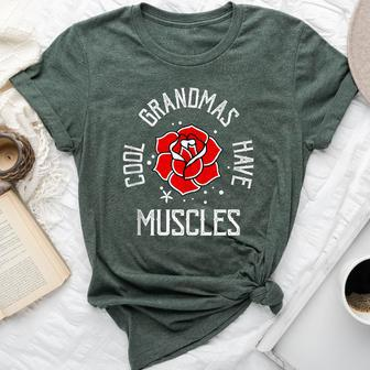 Vintage Retro Groovy Cool Grandmas Have Muscles Christmas Bella Canvas T-shirt - Monsterry UK