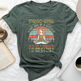 Virgo Girl The Soul Of A Witch Vintage Birthday Bella Canvas T-shirt - Monsterry AU