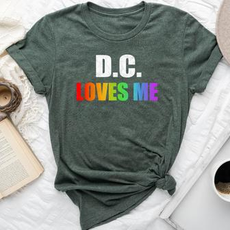 Washington DC Gay Pride Lgbt Rainbow Love Dc Lesbian Bella Canvas T-shirt - Monsterry UK