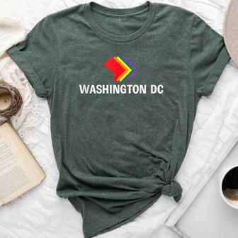 Washington Dc Map Gay Pride Rainbow Bella Canvas T-shirt - Monsterry AU