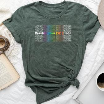Washington Dc Pride Rainbow Vintage Inspired Lgbt Bella Canvas T-shirt - Monsterry UK