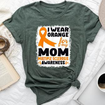 I Wear Orange For My Mom Ms Multiple Sclerosis Awareness Bella Canvas T-shirt - Seseable