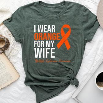 I Wear Orange For My Wife Ms Warrior Multiple Sclerosis Bella Canvas T-shirt - Thegiftio UK