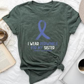 I Wear Periwinkle For My Sister Esophageal Cancer Awareness Bella Canvas T-shirt | Mazezy AU