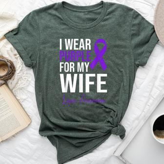 I Wear Purple For My Wife Lupus Warrior Lupus Bella Canvas T-shirt - Seseable