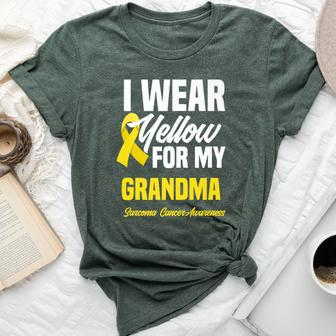 I Wear Yellow For My Grandma Sarcoma Cancer Awareness Bella Canvas T-shirt | Mazezy DE