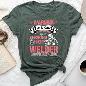 Welder Wife Welder Girlfriend Birthday Bella Canvas T-shirt - Monsterry