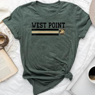 West Point Block Letters And Stripes Bella Canvas T-shirt - Monsterry UK