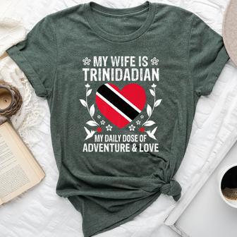 My Wife Is Trinidadian Wife Trinidad Flag Spouses Bella Canvas T-shirt - Monsterry DE