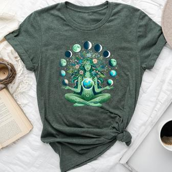 Witchy Nature Goddess Mother Earth Day Moon Phases Aesthetic Bella Canvas T-shirt - Seseable