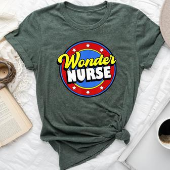 Wonder Nurse Super Woman Power Superhero Birthday Bella Canvas T-shirt - Thegiftio UK