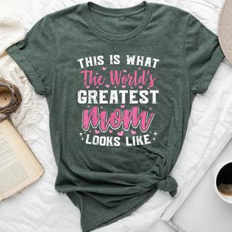 This Is What World's Greatest Mom Looks Like Mother's Day Bella Canvas T-shirt - Thegiftio UK