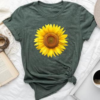 Yellow Sunflower Floral Flower Bella Canvas T-shirt - Seseable