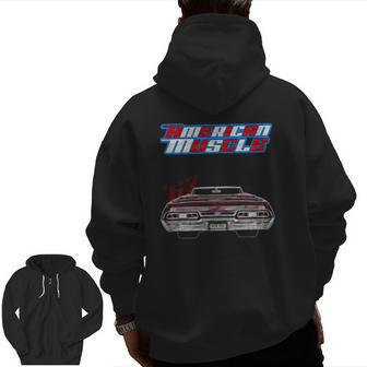 1967 '67 Hotrod Impala Biscayne Del Ray Delray Muscle Car Usa Zip Up Hoodie Back Print | Mazezy