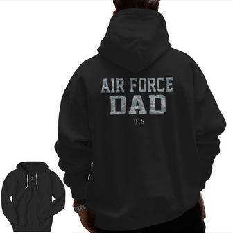 Air-Force Dad US Father's Day Zip Up Hoodie Back Print | Mazezy