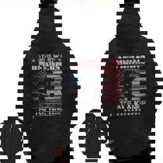 This Is How Americans Take A Knee Veteran Zip Up Hoodie Back Print | Mazezy