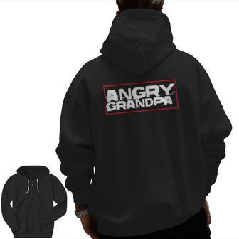 Angry Grandpa Family Matching Zip Up Hoodie Back Print | Mazezy