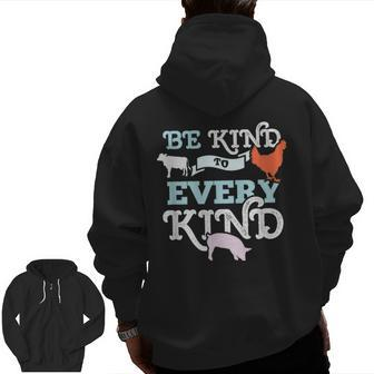 Animal Equality Vegans Fathers Day Dads Zip Up Hoodie Back Print | Mazezy UK