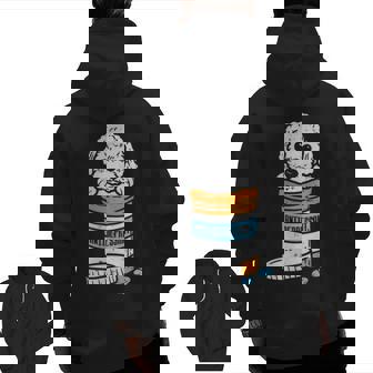 Antidepressant Poodle Cute Animal Pet Dog Lover Owner Zip Up Hoodie Back Print | Mazezy