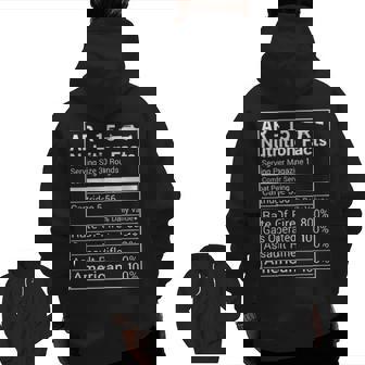 Ar 15 Nutrition Facts Zip Up Hoodie Back Print | Mazezy